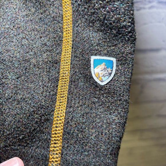 Kuhl Sweater Mens L Brown Alfpaca 1/4 Zip Pullover Sherpa Collar Hike Outdoor - Picture 7 of 14